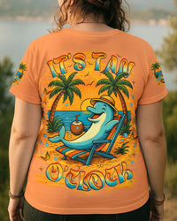 IT'S TAN O'CLOCK FUNNY SHARK ALL OVER PRINT - YHLT2605253