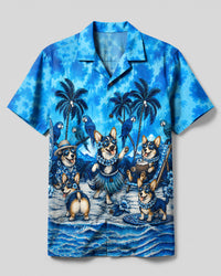 BEACH PARTY CORGI DOG CAMP SHIRT - TLHN0308265