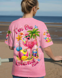 I'M ON ISLAND TIME FLAMINGO ALL OVER PRINT - TLTW1703262