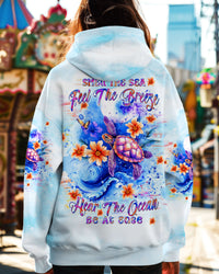 SMELL THE SEA FEEL THE BREEZE TURTLE ALL OVER PRINT - TLTW0810243