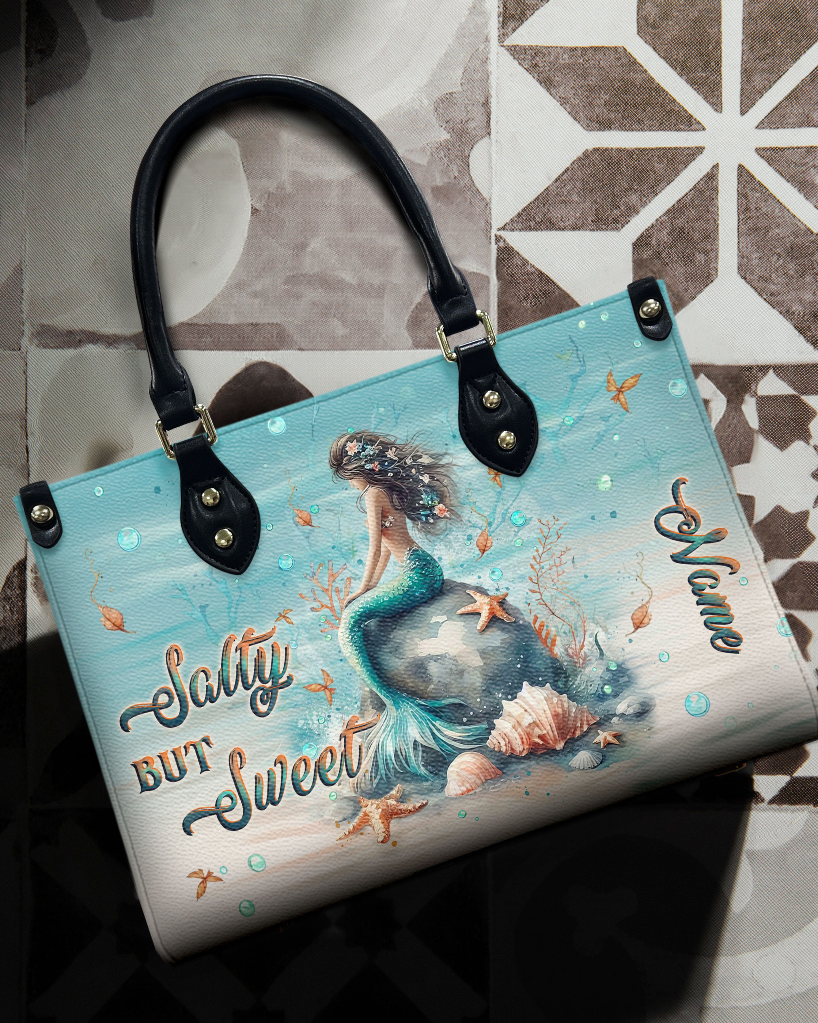 SALTY BUT SWEET MERMAID LEATHER HANDBAG - YHLT3012245