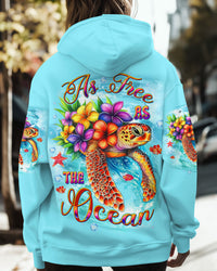 AS FREE AS THE OCEAN TURTLE ALL OVER PRINT - TLTW0402254