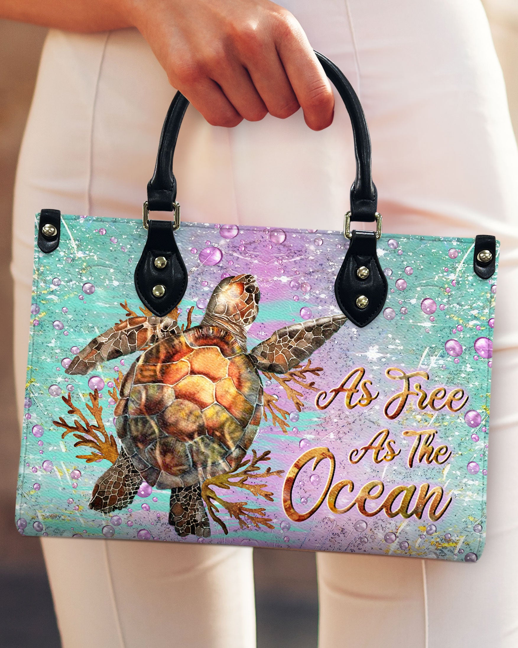 AS FREE AS THE OCEAN LEATHER HANDBAG - YHLN0108244