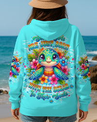 SOME GIRLS ARE JUST BORN TURTLE  ALL OVER PRINT - TLTW0908252