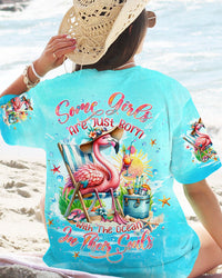 SOME GIRLS ARE JUST BORN FLAMINGO ALL OVER PRINT - TLTW0904244