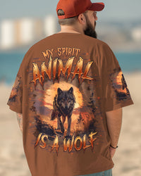 MY SPIRIT ANIMAL IS A WOLF ALL OVER PRINT   - TLTR2403251