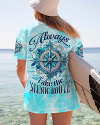 ALWAYS TAKE THE SCENIC ROUTE ALL OVER PRINT - TLTW2906233