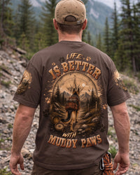 LIFE IS BETTER WITH MUDDY PAWS GERMAN SHEPHERD DOG ALL OVER PRINT - TLTW0607262