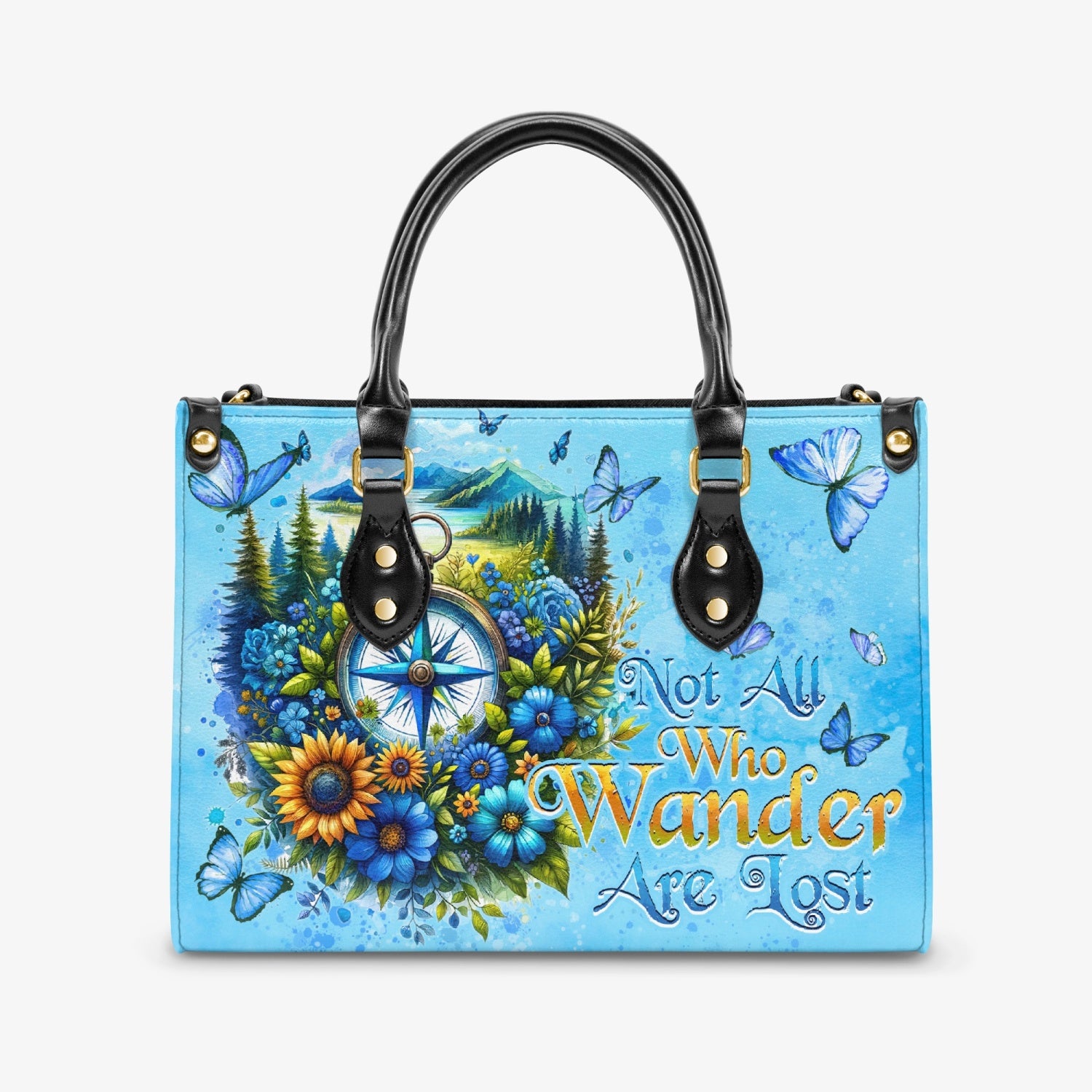 NOT ALL WHO WANDER ARE LOST LEATHER HANDBAG - TYTD2603241