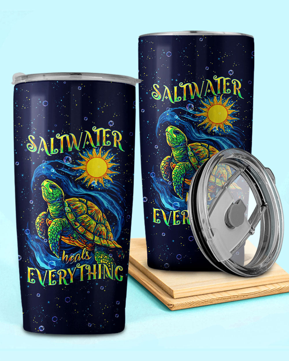 SALTWATER HEALS EVERYTHING TURTLE TUMBLER  - TLPQ2711245