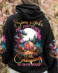 SOME GIRLS ARE JUST BORN CAMPING ALL OVER PRINT - TLTW0710234