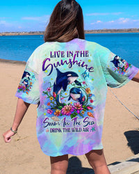 LIVE IN THE SUNSHINE DOLPHIN ALL OVER PRINT - TLTW1707234