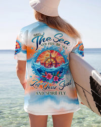 SMELL THE SEA AND FEEL THE SKY COMPASS ALL OVER PRINT - TLTW3105233