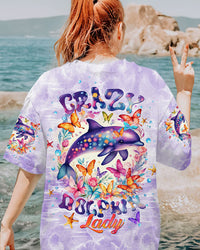 CRAZY DOLPHIN LADY ALL OVER PRINT - TLTW1104246