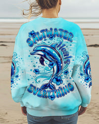 SALTWATER HEALS EVERYTHING DOLPHIN ALL OVER PRINT - TLTR0909251