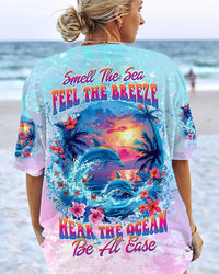 SMELL THE SEA FEEL THE BREEZE TURTLE WATERCOLOR ALL OVER PRINT - TLTW0603245
