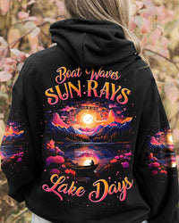 BOAT WAVES SUN RAYS LAKE DAYS ALL OVER PRINT - TLTW1710233