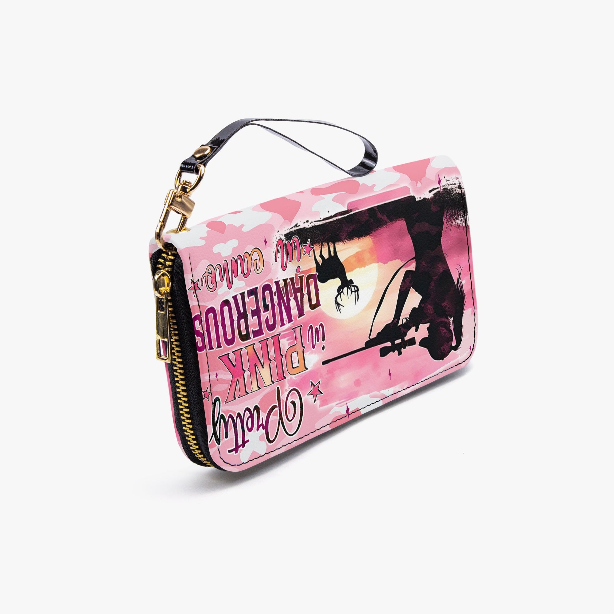 PRETTY IN PINK HUNTING  ZIPPER LEATHER WALLET - TYQY0111246