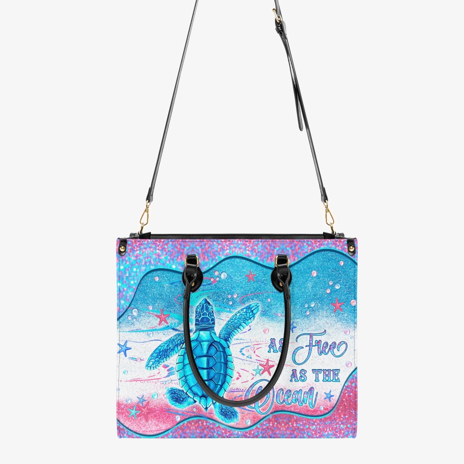 AS FREE AS THE OCEAN TURTLE LEATHER HANDBAG - YHLN2803244