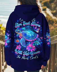 SOME GIRLS ARE JUST BORN TURLTE ALL OVER PRINT  - TLTW0302254