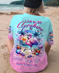 LIVE IN THE SUNSHINE FLAMINGO ALL OVER PRINT - TLTW2111234