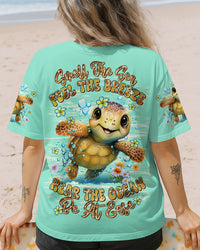 SMELL THE SEA FEEL THE BREEZE TURTLE ALL OVER PRINT - TLTR2507252