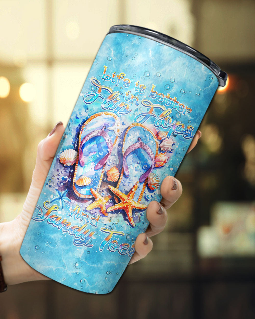 LIFE IS BETTER IN FLIP-FLOPS AND SANDY TOES TUMBLER - YHHN1004247