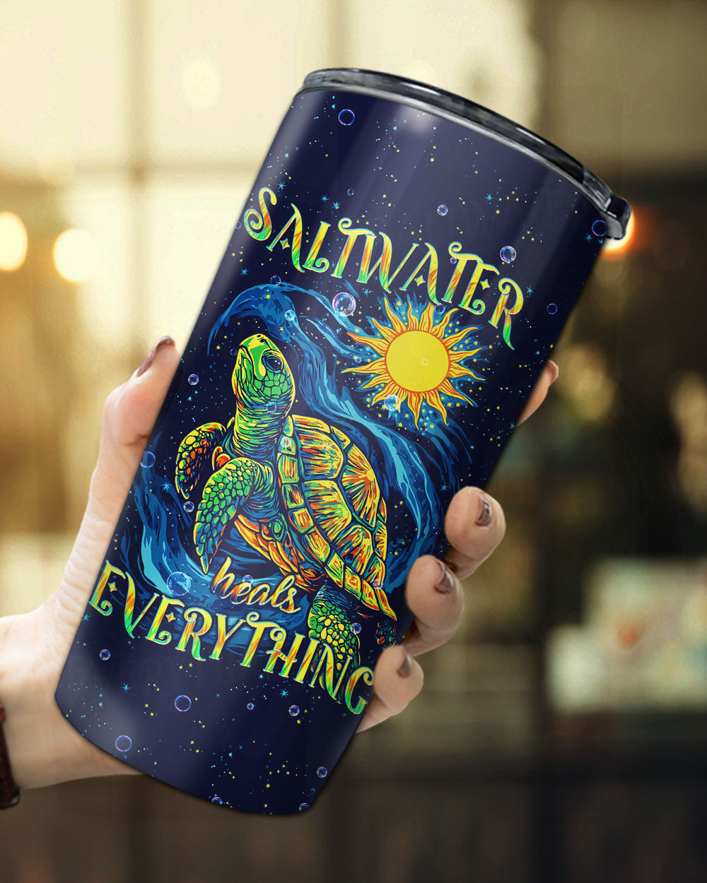 SALTWATER HEALS EVERYTHING TURTLE TUMBLER  - TLPQ2711245