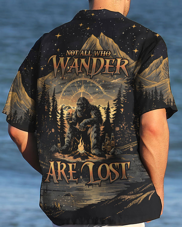 NOT ALL WHO WANDER ARE LOST BIGFOOT COMPASS HAWAIIAN SHIRT  - TLNO2410241