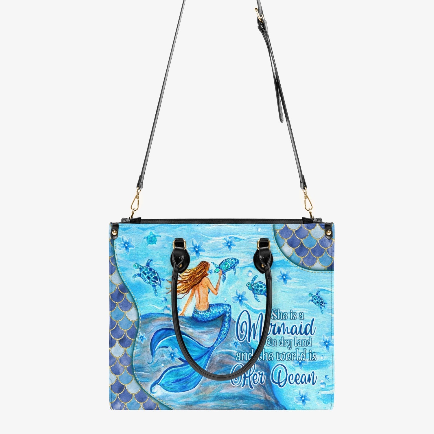 SHE IS A MERMAID LEATHER HANDBAG - TLTW2903244