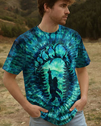 BIGFOOT FOOTPRINT  BLUE & GREEN SWIRL ALL OVER PRINT - TLTW2301262