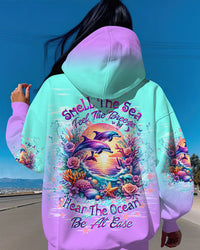 SMELL THE SEA FEEL THE BREEZE DOLPHIN ALL OVER PRINT - TLTW0212234