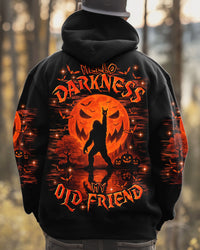 HELLO DARKNESS MY OLD FRIEND BIGFOOT HALLOWEEN ALL OVER PRINT  - TLTR1808252