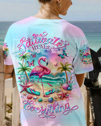 SALTWATER HEALS EVERYTHING FLAMINGO ALL OVER PRINT - TLTW2411234