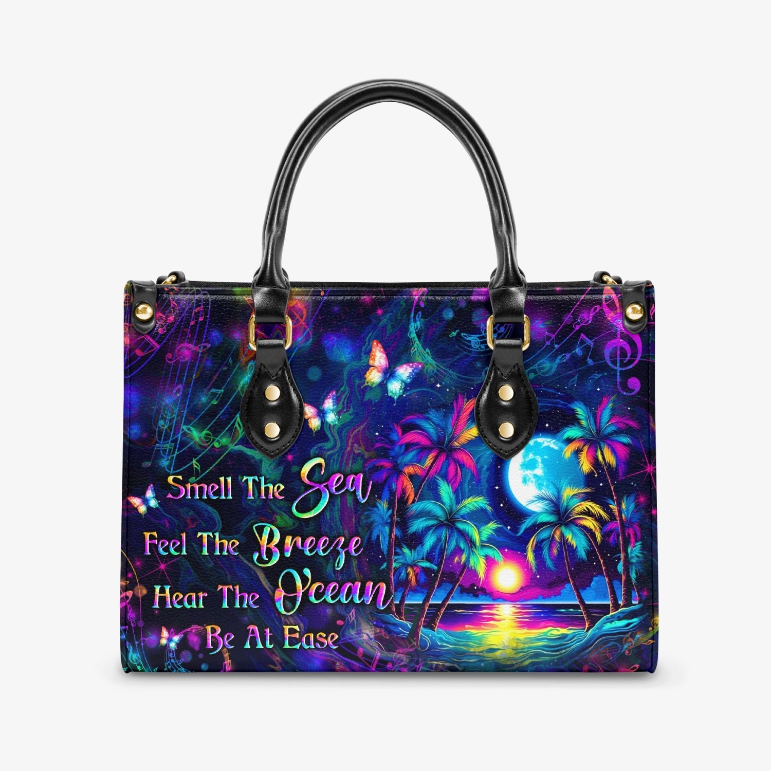 SMELL THE SEA FEEL THE BREEZE STARFISH LEATHER HANDBAG - YHLN2703241