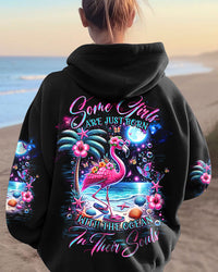 SOME GIRLS ARE JUST BORN FLAMINGO ALL OVER PRINT - TLTW2411235