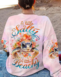 A LITTLE SALTY A LITTLE BEACHY TURTLE ALL OVER PRINT - TLTW1511235