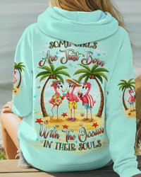SOME GIRLS ARE JUST BORN FLAMINGO ALL OVER PRINT - YHLT2611251