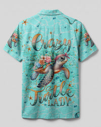 CRAZY TURTLE LADY CAMP SHIRT - YHLN1104243