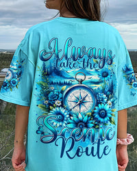 ALWAYS TAKE THE SCENIC ROUTE ALL OVER PRINT - TYTM0212232