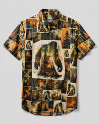 WILDWOOD BIGFOOT PATCHWORK BUTTON-DOWN COLLAR SHIRT - TYLN1108263