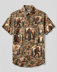 BIGFOOT WILDERNESS CAMO PATCHWORK BUTTON-DOWN COLLAR SHIRT - YHHG0110261