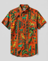LABRADOR ISLAND ESCAPE PATCHWORK BUTTON-DOWN COLLAR SHIRT  - TLNO2909267