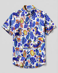 DACHSHUND TROPICAL FRUIT GARDEN BUTTON-DOWN COLLAR SHIRT - TLNO2807261
