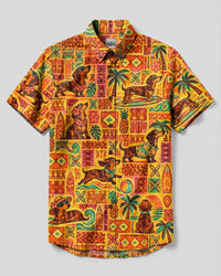 DACHSHUND DOG LAGOON BUTTON-DOWN COLLAR SHIRT - TLNO2209261