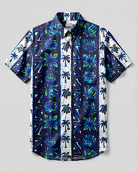 TROPICAL TURTLE BATIK STRIPE BUTTON-DOWN COLLAR SHIRT - TLHG2907262