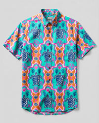 TURTLE OCEAN OASIS BUTTON-DOWN COLLAR SHIRT - TYLN0508264