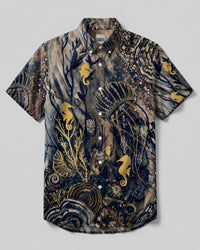 JELLYFISH UNDERSEA BUTTON-DOWN COLLAR SHIRT   - TLTW1706262