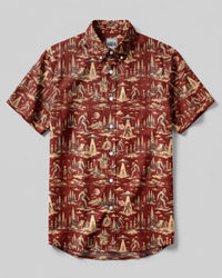 BIGFOOT ALIEN UFO BUTTON-DOWN COLLAR SHIRT  - TLHG0206261