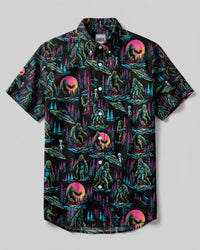 UFO BIGFOOT BUTTON-DOWN COLLAR SHIRT  - TLHG0406262